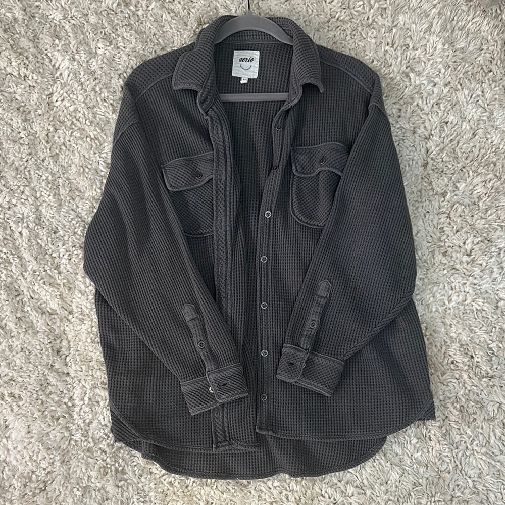 Aerie Women’s Dark Gray Shirt Jacket